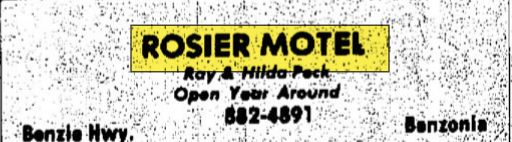 Rosiers Motel (Rosier Motel) - October 1975 Ad (newer photo)